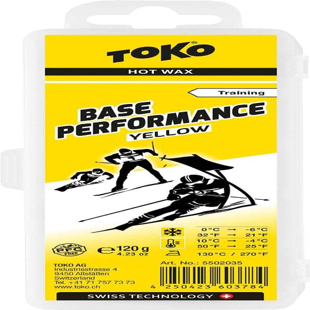Toko Base Performance Hot Wax NF NonFluoro 120 g Yellow - (5502035)
