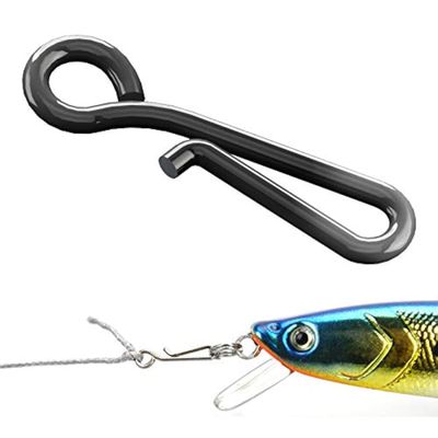 100pcs Fast Fishing Swivel Snap Clips Stainless Steel Hanging Snap Quick Lock Hook Link Clips Rigging Link Clips Safety Decoy Swivels Snap Size 0-6 (1#_13mm)