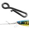 100pcs Fast Fishing Swivel Snap Clips Stainless Steel Hanging Snap Quick Lock Hook Link Clips Rigging Link Clips Safety Decoy Swivels Snap Size 0-6 (4#_23mm) view 1