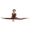 inlzdz Kids Boys Girls Full Length Unitard Solid Color Bodysuit Long Sleeves Ballet Dance Gymnastic Leotard Jumpsuit Brown 7-8 Years view 2