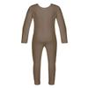 inlzdz Kids Boys Girls Full Length Unitard Solid Color Bodysuit Long Sleeves Ballet Dance Gymnastic Leotard Jumpsuit Brown 7-8 Years view 3