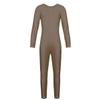 easyforever Kids Girls One Piece Long Sleeves Full Body Footless Gymnastics Ballet Dance Leotard Jumpsuit Brown 8-10 Years view 4