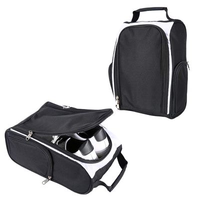 Golf Shoes Bag for Men Sport Bag - Zippered Storage Bag Travel Shoes Case carrier Tote Bag for Sport Golf Tennis and Other Accessories (White)