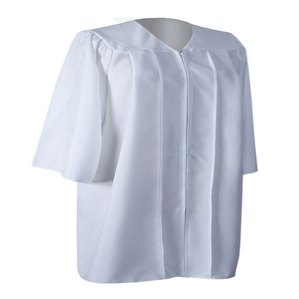 GraduationForYou Unisex Adult Matte Graduation Gown Only Choir Robe White