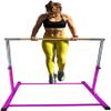 JungleKids Kip Bar Jungle Gym Professional Horizontal Gymnastics Junior Training Asymmetric Bar Height Adjustable Expandable 3 to 5 FT Purple view 3