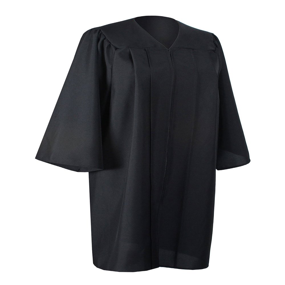 GraduationForYou Unisex Adult Matte Graduation Gown Only Choir Robe Black