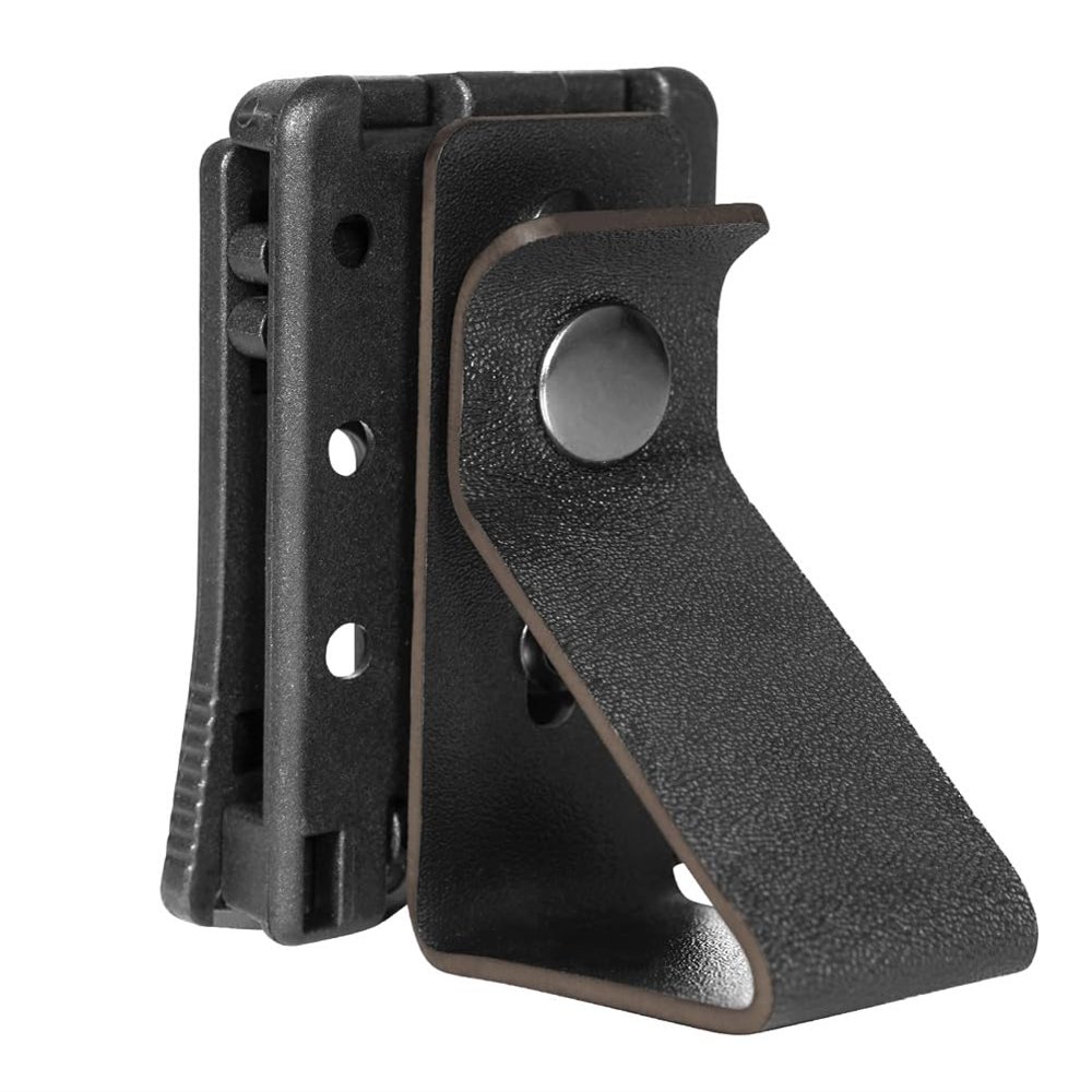 KRYDEX Hearing Protector Holder, Belt Waist Strap Clip Holder for IPSC USPSA IDPA 3-Gun Competition Black