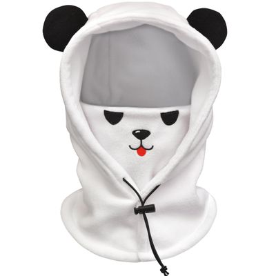 BLUEMARS Kids Winter Hat Balaclava, Fleece Cold-Weather Hood for Boys & Girls School and Outdoor Snow Play,Panda,M