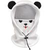 BLUEMARS Kids Winter Hat Balaclava, Fleece Cold-Weather Hood for Boys & Girls School and Outdoor Snow Play,Panda,M view 1