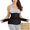 3 in 1 Postpartum Belly Support Recovery Wrap  Postpartum Belly Band, After Birth Brace, Slimming Girdles, Body Shaper Waist Shapewear, Post Surgery Pregnancy Belly Support Band (Midnight Black, M/L) view 1