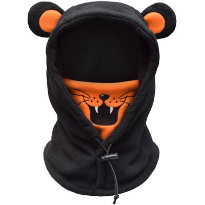Kids Balaclava Ski Mask, Boys/Girls Washable Fleece Winter Hat with Face Cover for Windproof,Tiger,M