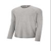 SPORT-TEK Unisex PosiCharge Long Sleeve Tri-Blend Wicking Raglan Tee Light Grey Heather view 3