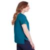 Devon & Jones Ladies' CrownLux Performance Plaited Rolled-Sleeve Top M DARK TEAL view 2