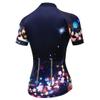 Cycling Jersey Women's Bike Shirts Zip Short Sleeve MTB Tops Road Mountain Bicycle Clothing Summer Racing Riding Blouse for Ladys Female Breathable Purple Blue Size S view 2