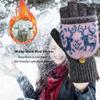 Adorrable Men's Wool Glove Mitten Fingerless Crochet Winter Warm Convertible Knitted Gloves (Medium, Women Grey) view 3