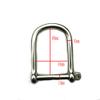 JY-MARINE Stainless Steel 316 Anchor Wide D Ring Shackles,Marine Grade (3/8") view 2