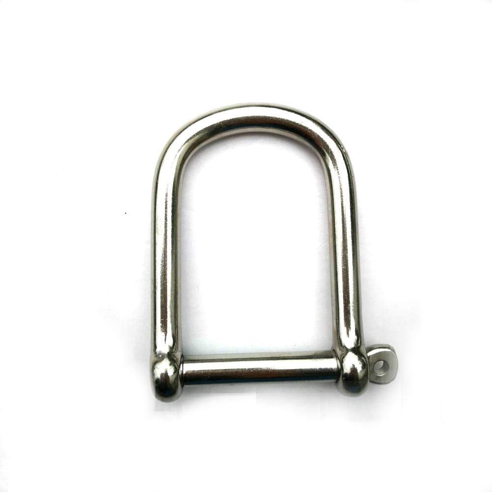 JY-MARINE Stainless Steel 316 Anchor Wide D Ring Shackles Marine Grade (5/16")