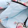 Baby Girls Hooded Snowsuit Winter Warm Flower Hooded Down Windproof Jacket Outerwear (Blue, 1-2 Years) view 4