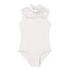 JEATHA Gymnastics Leotard for Girls Sleeveless Floral Lace Splice Mesh Tank Leotards Ballet Dance Top Ivory 7-8 view 3