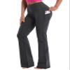 BUBBLELIME 29"/31"/33"/35" 4 Styles Women's Bootcut Yoga Pants Tummy Control - Side Pockets_SHADOWCHARCOAL S_35" Inseam view 1