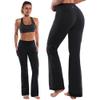 BUBBLELIME 29"/31"/33"/35"/37" High Waist Yoga Pants Tummy Control for Womens Bootcut Workout Flared Basic/Out Pockets -JetBlack XL-33 Inseam view 3