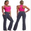 BUBBLELIME 29"/31"/33"/35" 4 Styles Women's Bootcut Yoga Pants Tummy Control - Side Pockets_DARKNAVY M_31" Inseam view 3