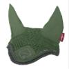 LeMieux Classic Ear Bonnet with Soft Lycra Ears - Close Knit Crochet - Comfortable Fit Equestrian Mask - Sport Horse Wear Fly Protection - Hunter Green - Medium view 1