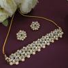 Efulgenz Faux Pearl Choker Indian Jewelry Sets for Women Crystal Kundan Pearl Necklace Set Beaded Faux Pearl Necklace Earrings Bollywood Fashion Jewelry Wedding Bridal Jewelry Set view 2