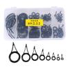 75-Piece Stainless Steel Ceramic Fishing Rod Guide Set, Mixed Size Rod Tip Repair Kit with Storage Box for Fresh and Saltwater Use