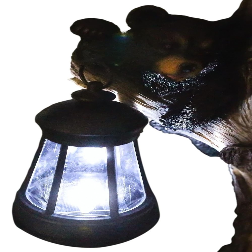 Ebros Gift Set of 2 Plastic Solar Hanging LED Lantern 5.5 Inches High Decorative Replacement Collection Garden Light Statues Garden Sculptures