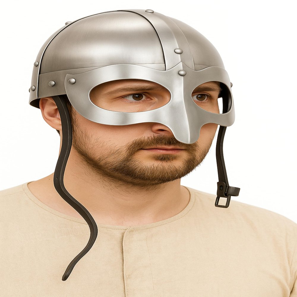 Queen Armour Medieval Viking Helmet Einar Normal Reproduction Helmets Silver