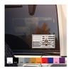 Explosive Ordnance Disposal Master EOD Emblem Embedded in US Flag Vinyl Decal (White, 12 inches Wide) view 1