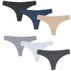 ELACUCOS 6 Pack Women's Thongs Cotton Breathable Panties Bikini Underwear Basics X-Large view 2