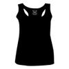 0115. Skeleton Shaka Good Vibes Graphic Vintage Surf Bones Hand Women's Tank Top Racerback (Black, X Small) view 1