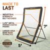 ACELETIQS Lacrosse Rebounder for Backyard 5x7 Feet Baseball Rebounder Volleyball Rebounder - Lacrosse Ball Pitchback, Throwback, Bounce Back Training Wall [Carry Bag Included] view 4