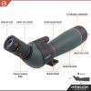 Athlon Optics Talos 20-60x80 Spotting Scope with Tirpod and Carrying Case - Angled, Charcoal Grey view 2