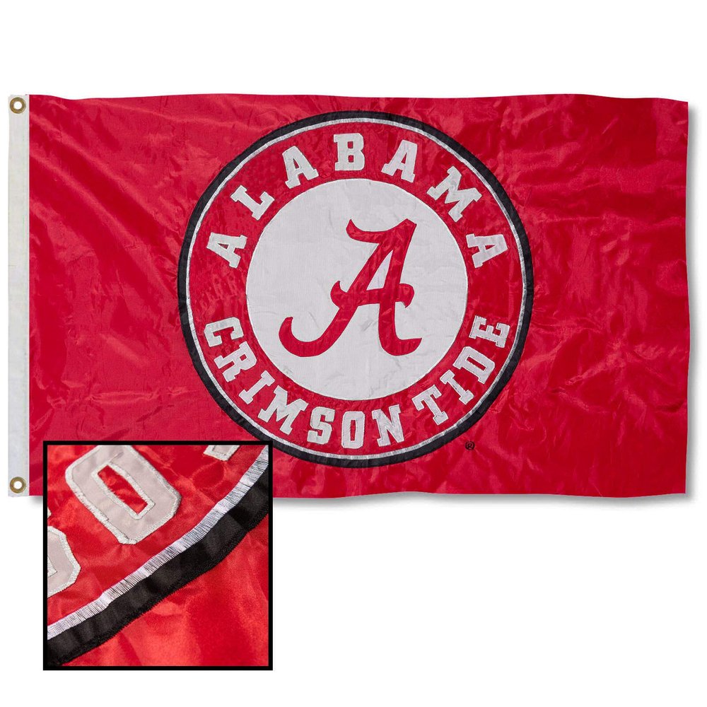 Alabama Embroidered and Stitched Nylon Flag