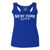 0102. Cool Vintage Retro Graphic New York City NYC Lenon NY Women's Tank Top Racerback (Royal Small) view 1