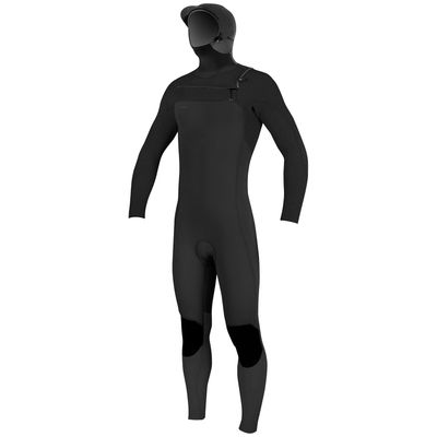 O'NEILL Youth Hyperfreak 5/4Mm Chest Zip Full Wetsuit W/Hood, Black/Black, 14