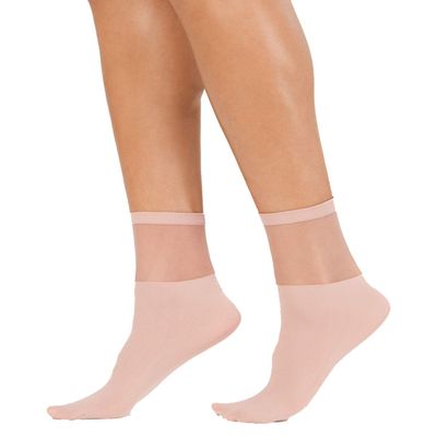 INC International Concepts Sheer Ankle Socks, Medium Pink