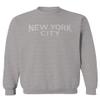 0102. Cool Vintage Retro Graphic New York City NYC Lenon NY Men's Crewneck Sweatshirt (Light Gray Large) view 1
