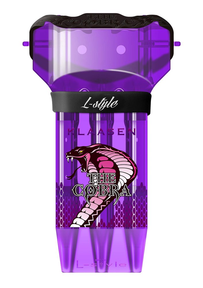 LSTYLE Dart Case: Krystal One Hard Plastic Dart Set Holder for Soft Tip and Steel Tip Darts - The COBRA - Purple