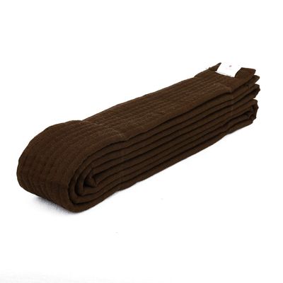 AAMA Plain Color Belt for Martial Arts - Taekwondo Karate Judo - Brown Size 3