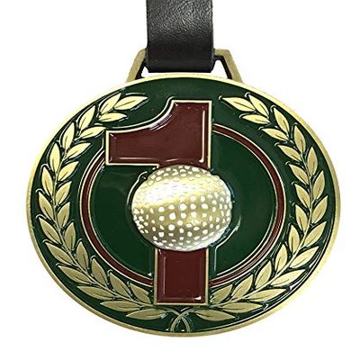 Personalized Brass Golf Hole-in-One Bag Tag | Custom Engraving Included | 2.5" Diameter