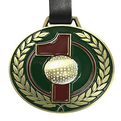 Personalized Brass Golf Hole-in-One Bag Tag | Custom Engraving Included | 2.5" Diameter