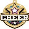 Crown Awards 2 1/4" Royal Cheer Medals, Gold Cheer Medal with Free Neck Ribbon view 2