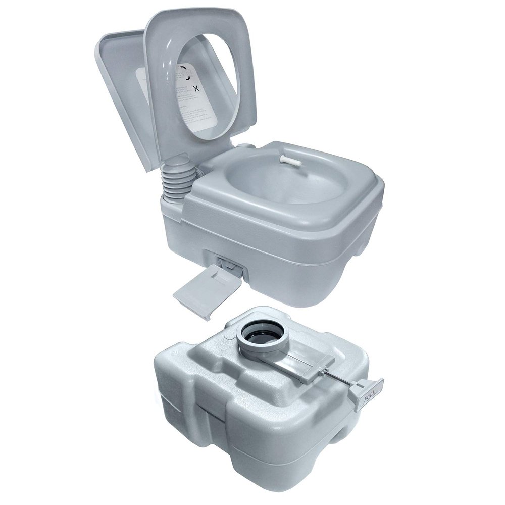 SMT- 5 Gallon 20L Portable Toilet Flush Travel Camping Commode Potty Outdoor/Indoor