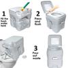 SMT- 5 Gallon 20L Portable Toilet Flush Travel Camping Commode Potty Outdoor/Indoor view 4