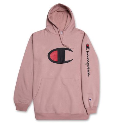 Champion Hoodie for Men Big And Tall Mens Oversized Pullover Fleece Sweatshirt Blush
