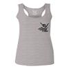 0115. Skeleton Shaka Good Vibes Graphic Vintage Surf Bones Hand Women's Tank Top Racerback (Light Gray X Small) view 1